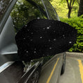 Black Space Print Car Side Mirror Covers