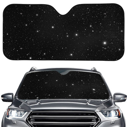 Black Space Print Car Windshield Sun Shade