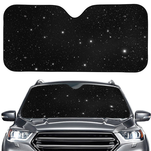 Black Space Print Car Windshield Sun Shade