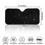 Black Space Print Car Windshield Sun Shade