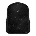 Black Space Print Casual Backpack