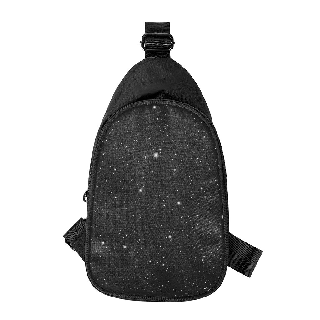 Black Space Print Chest Bag