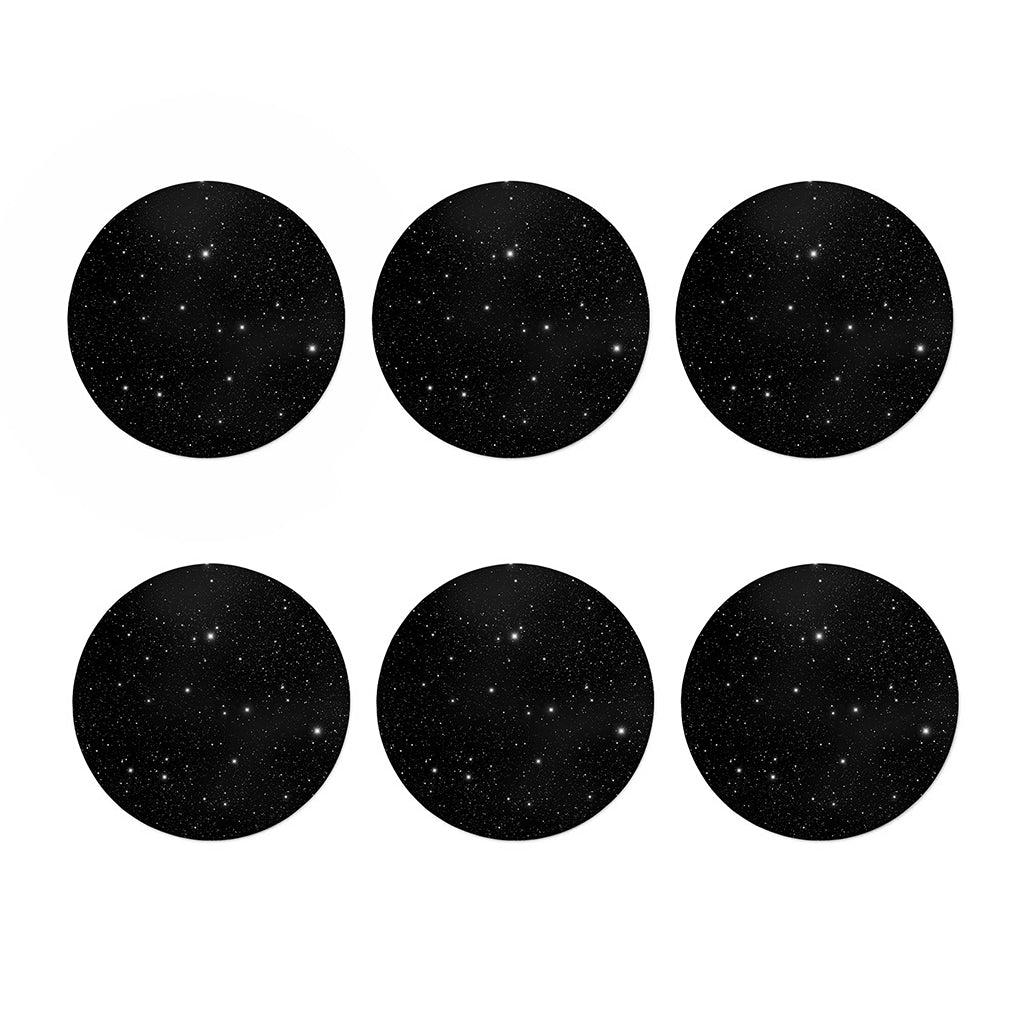 Black Space Print Coaster Set