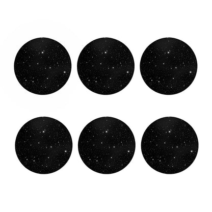 Black Space Print Coaster Set