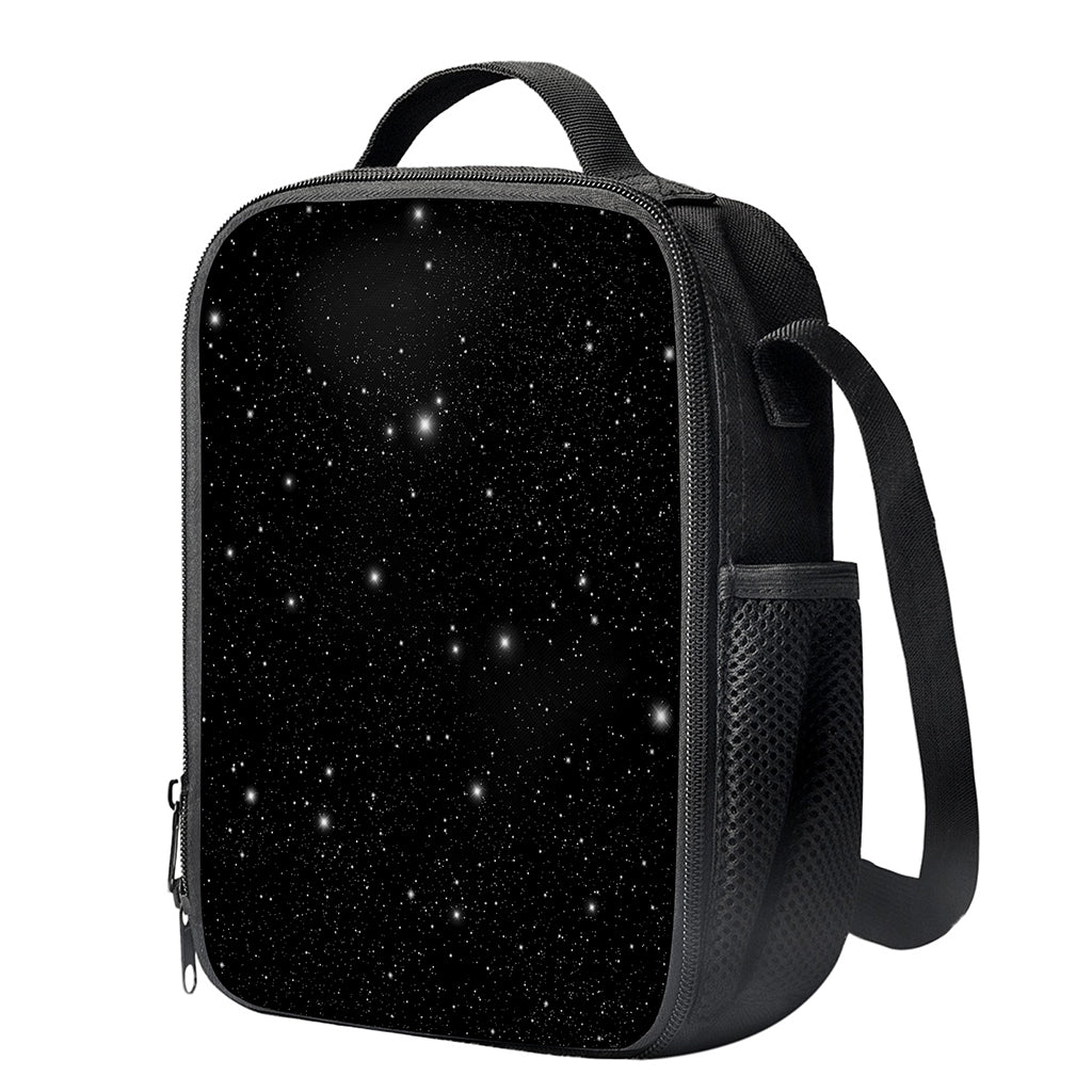 Black Space Print Crossbody Lunch Bag