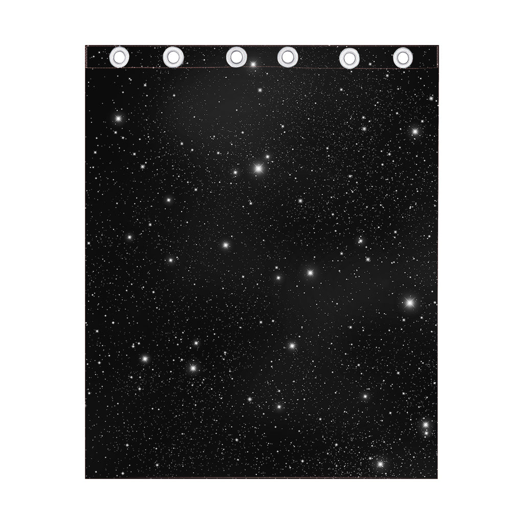 Black Space Print Curtain