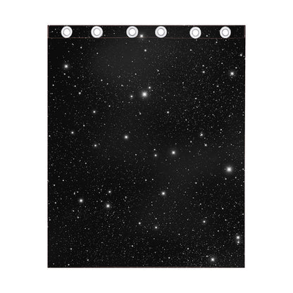 Black Space Print Curtain