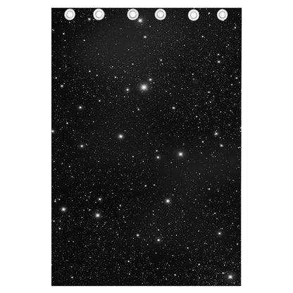 Black Space Print Curtain