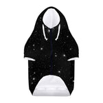 Black Space Print Dog Zip Up Hoodie