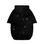 Black Space Print Dog Zip Up Hoodie