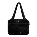 Black Space Print Double Strap Bible Bag