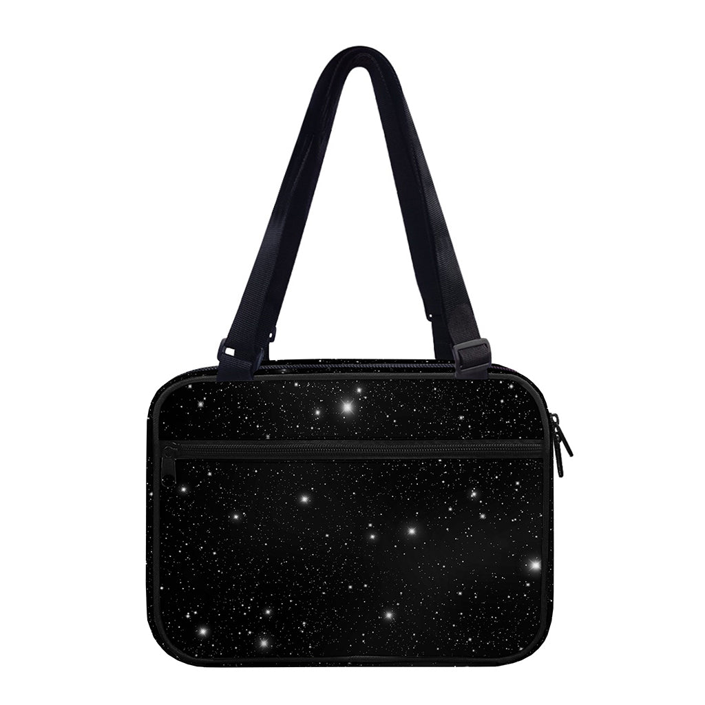 Black Space Print Double Strap Bible Bag