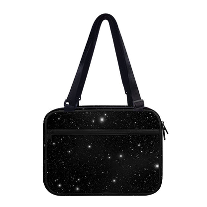 Black Space Print Double Strap Bible Bag