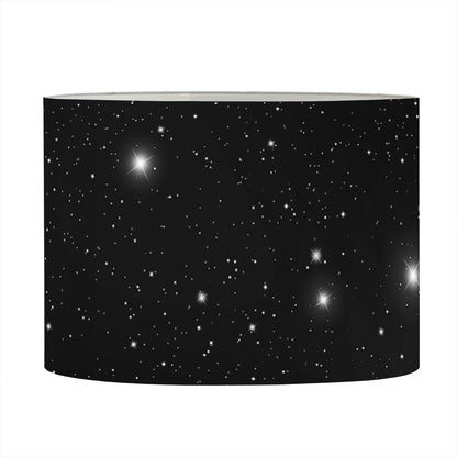 Black Space Print Drum Lamp Shade
