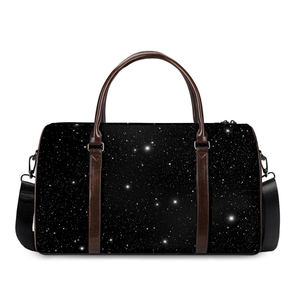 Black Space Print Duffle Bag