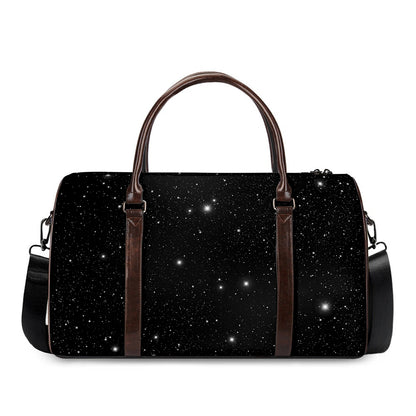 Black Space Print Duffle Bag