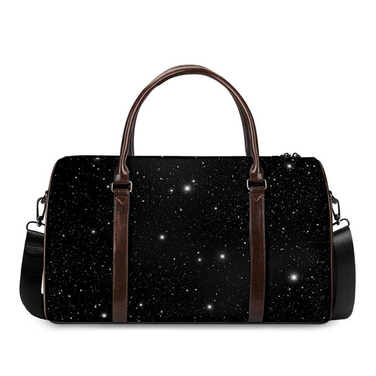 Black Space Print Duffle Bag