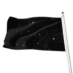 Black Space Print Flag