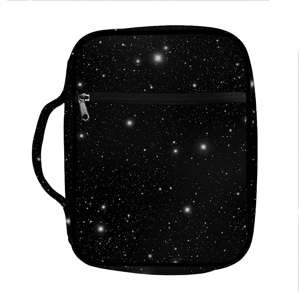 Black Space Print Front Pocket Bible Bag