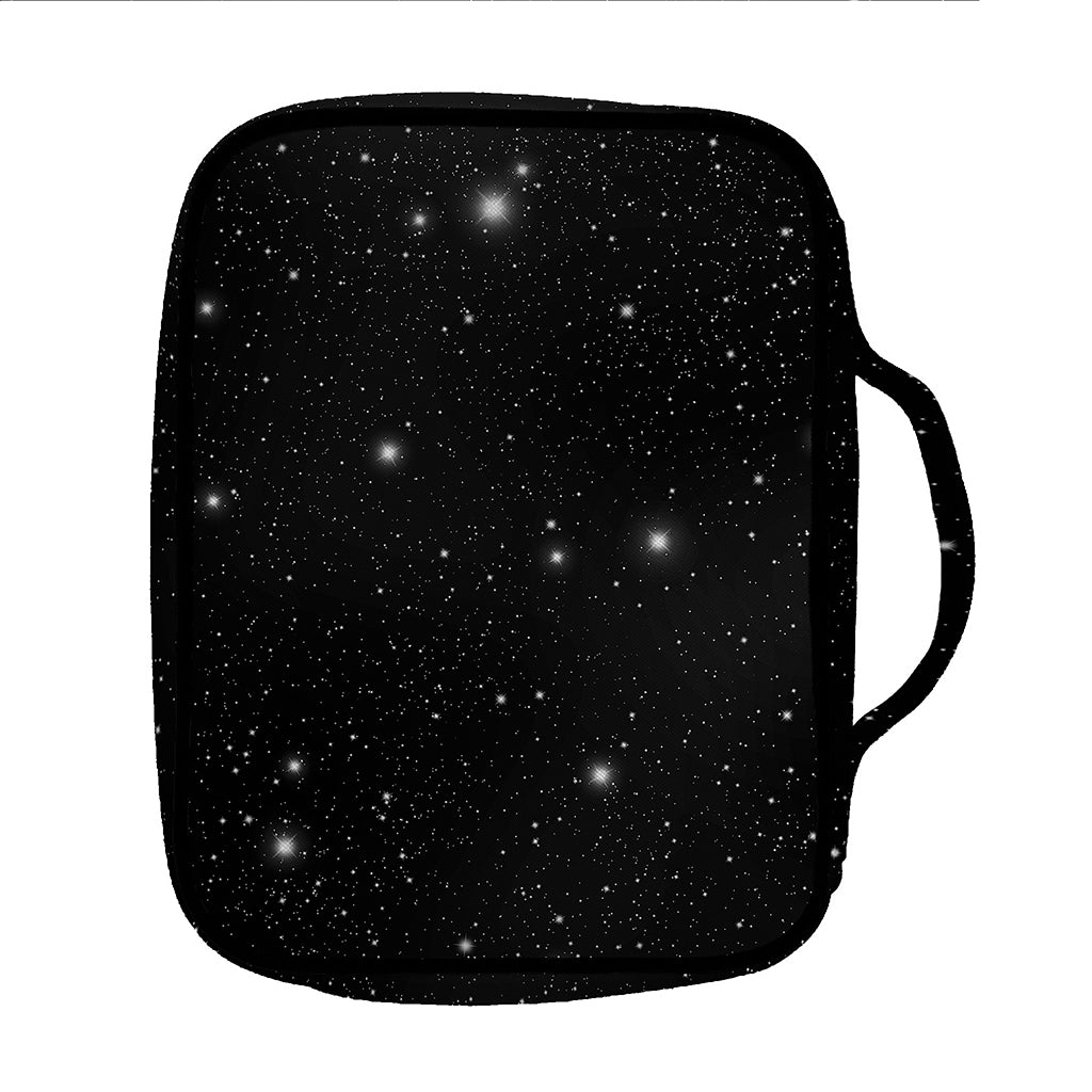 Black Space Print Front Pocket Bible Bag