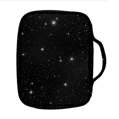 Black Space Print Front Pocket Bible Bag
