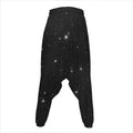 Black Space Print Hammer Pants