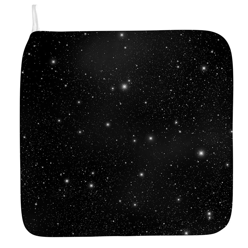 Black Space Print Hand Towel