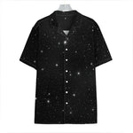 Black Space Print Hawaiian Shirt