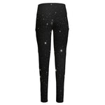 Black Space Print High-Waisted Pocket Leggings