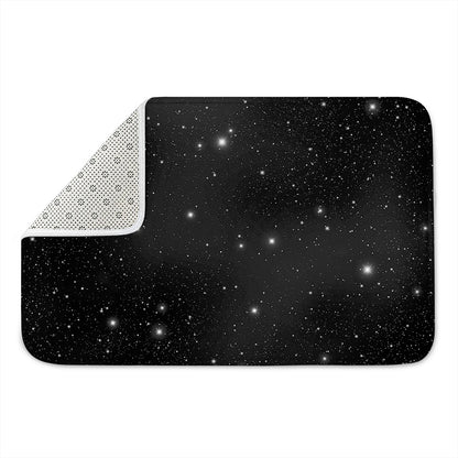Black Space Print Indoor Door Mat