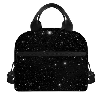 Black Space Print Insulated Lunch Bag