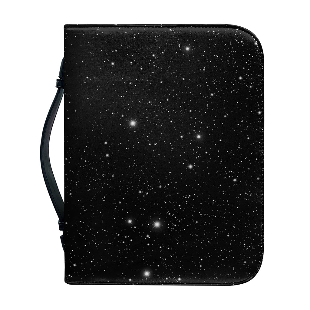 Black Space Print Leather Bible Cover