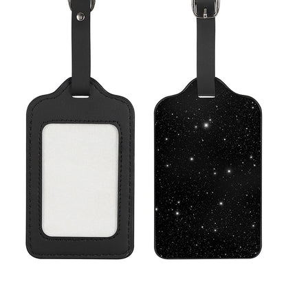 Black Space Print Luggage Tag