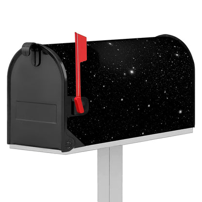 Black Space Print Mailbox Cover