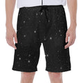 Black Space Print Men's Beach Shorts