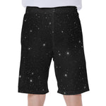 Black Space Print Men's Beach Shorts
