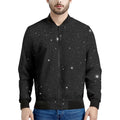 Black Space Print Men's Bomber Jacket