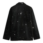 Black Space Print Men's Cotton Blazer