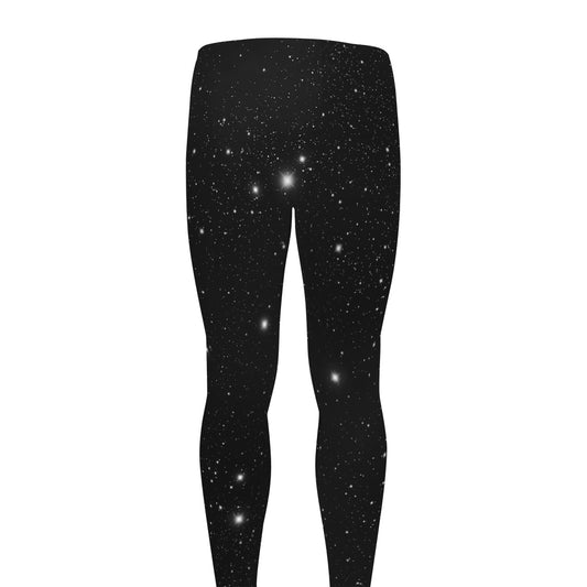 Black Space Print Men's leggings