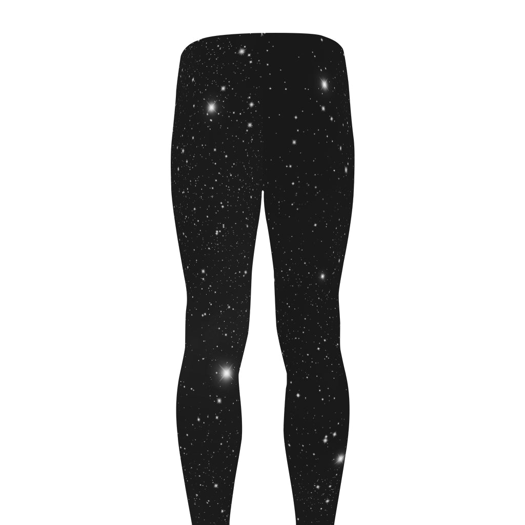Black Space Print Men's leggings