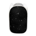 Black Space Print Mesh Laundry Hamper