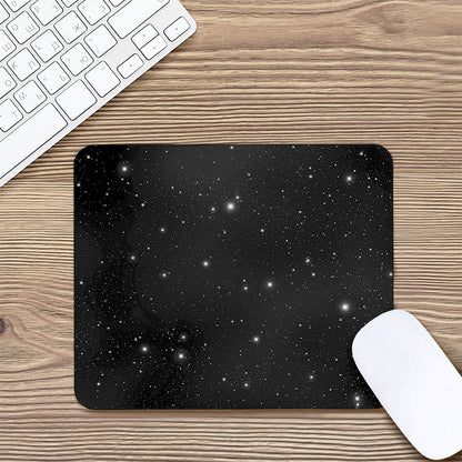 Black Space Print Mouse Pad