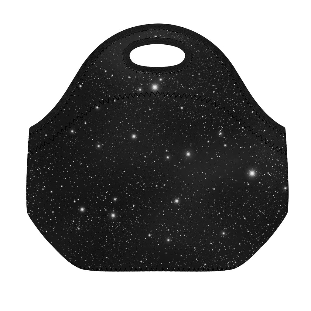 Black Space Print Neoprene Lunch Bag
