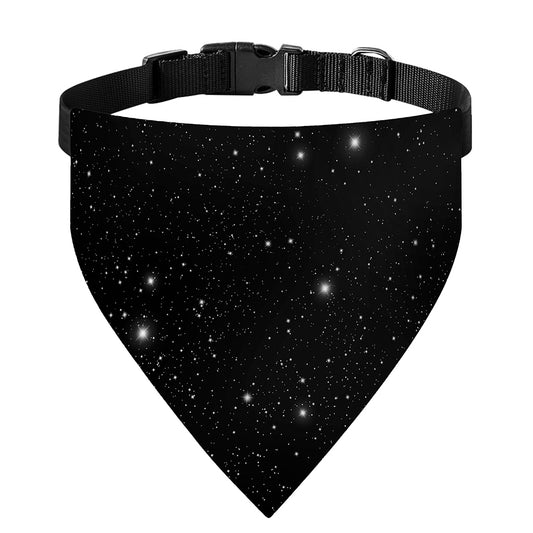 Black Space Print Over The Collar Dog Bandana