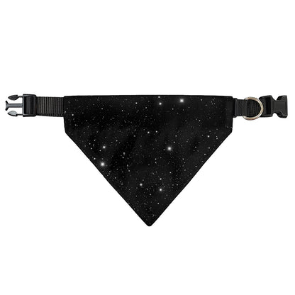 Black Space Print Over The Collar Dog Bandana