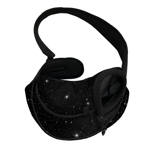Black Space Print Pet Sling Carrier
