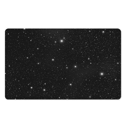 Black Space Print Polyester Doormat