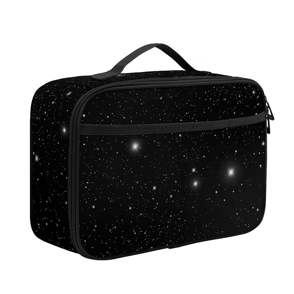 Black Space Print Portable Lunch Bag