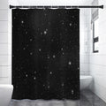 Black Space Print Premium Shower Curtain