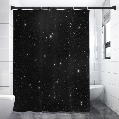 Black Space Print Premium Shower Curtain